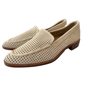 THE FLEXX Leather Perforated Slip-On Suede Loafers Size 8M
